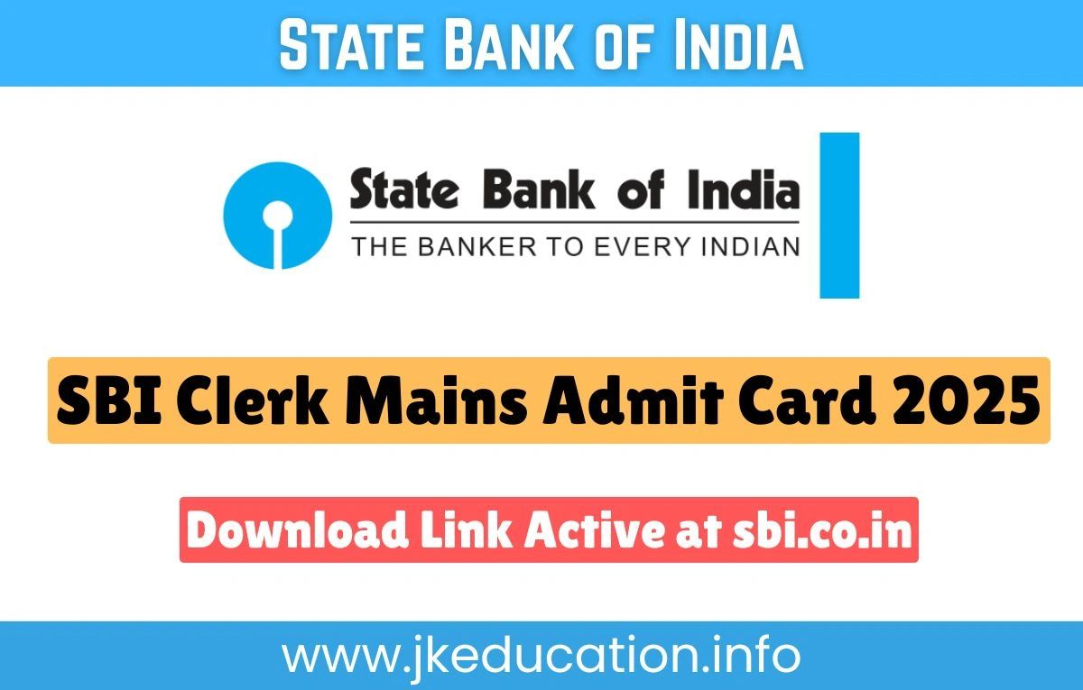 SBI Clerk Mains Admit Card 2025