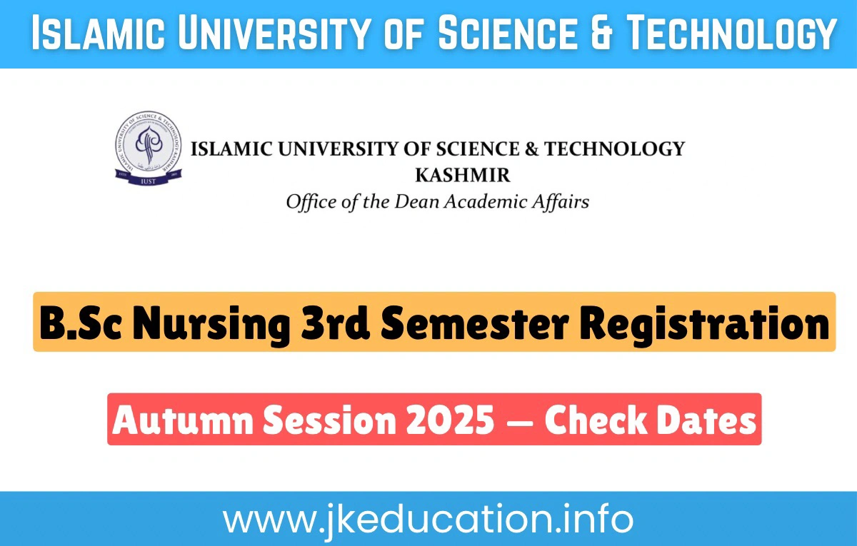 B.Sc Nursing 3rd Semester Registration